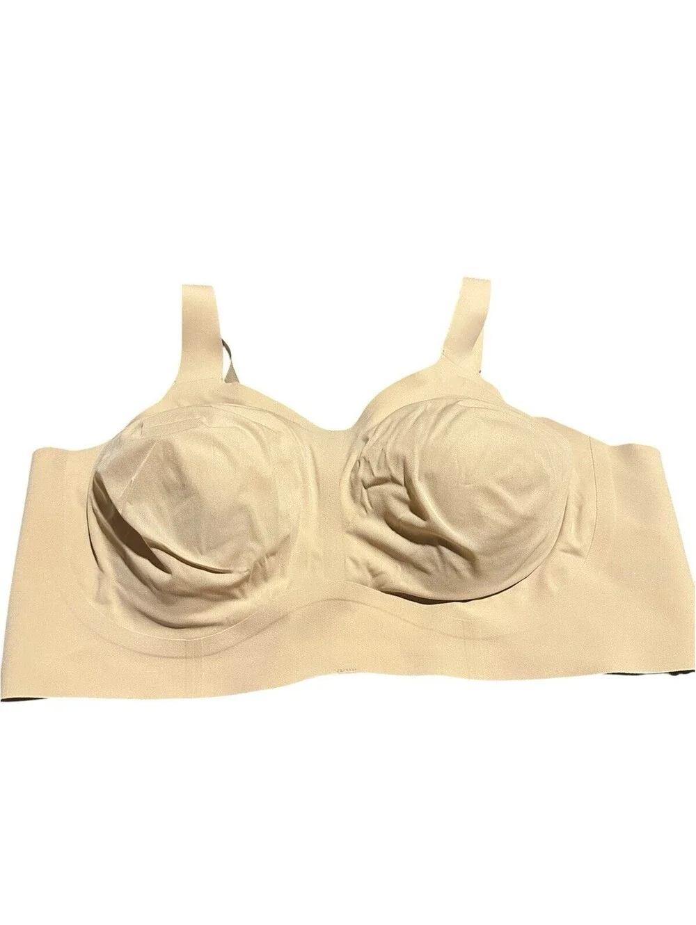 Evelyn Bobbie The Beyond Bra Size 2XL Seamless Wireless Adjustable Tan Comfort
